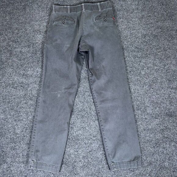 Dixxon Chino Pants Mens 30x30 Grey D-Flexx Workwear Straight Leg Low Rise Adult - Picture 5 of 9